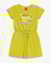 Vestido Curto Infantil em Moletinho com Bolsos -Kely Kety - Aspargo-601061a9-7d3f-4bc5-b5c2-e1addc648a1b