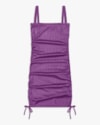 Vestido Curto Juvenil Canelado com Brilho e Amarração - BaseD - Roxo-e8da140c-c920-4b77-bc27-255fb7d4b47b