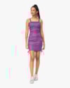 Vestido Curto Juvenil Canelado com Brilho e Amarração - BaseD - Roxo-1ee3b9fe-339c-45db-8e38-823c4b90b8a2