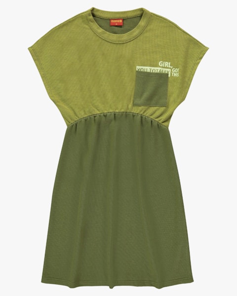 Vestido Curto Juvenil com Bolso em Moletinho - BaseD - Oliveira