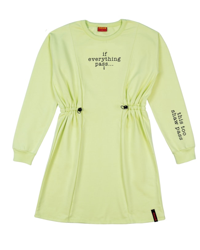 Vestido Curto Juvenil com Manga Longa em Moletom - Matcha-ab9f07e0-51c6-4d30-bc6c-516b9e19c122