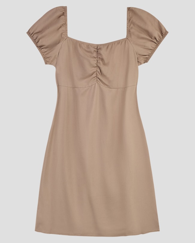 Vestido Curto Juvenil em Tecido Viscose BaseD Marrom-b55345e8-ad32-4d0b-8f02-2358ff10ead4