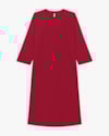 Vestido Curto Manga 3/4 em Malha Crepe - Cereja Rosa - Cherry Red-389ac892-3f8b-4297-a9f5-924cf2f274c8
