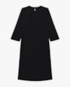 Vestido Curto Manga 3/4 em Malha Crepe - Cereja Rosa - Preto-3bab1851-5c1f-4e71-99a3-26d517931fc5