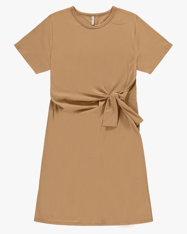 Vestido Curto Meia Malha com Amarração - Cereja Rosa - Capim Dourado-8e28add4-aa6d-47f2-85c1-43de684bf63d