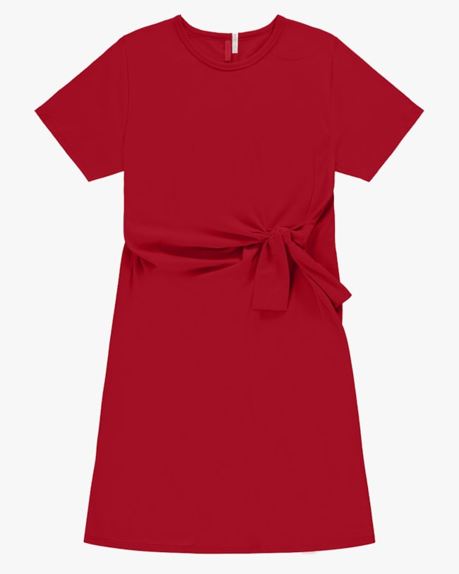 Vestido Curto Meia Malha com Amarração - Cereja Rosa - Tomato-8fb02e6d-8b58-4f48-9ac4-a962d5e465c7