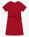 Vestido Curto Meia Malha com Amarração - Cereja Rosa - Tomato-ec402d56-f54e-4e06-a7e4-b65cdd72ffd7