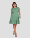 Vestido Curto Plus Size com Babado na Barra Cereja Rosa Verde-b70c48f2-1f17-45dd-9e47-df1f45dc4471