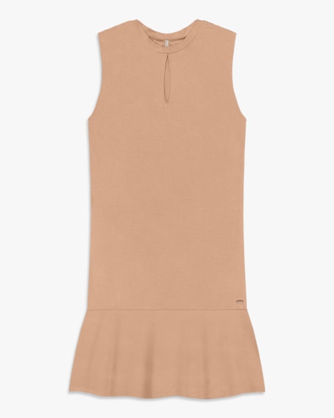 Vestido Curto Plus Size com Decote Cut Out - Cereja Rosa -Toffee