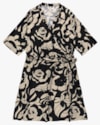 Vestido Curto Plus Size com Decote Transpassado - Cereja Rosa - Black-394265de-fe62-439c-9170-d3c51ae8c120