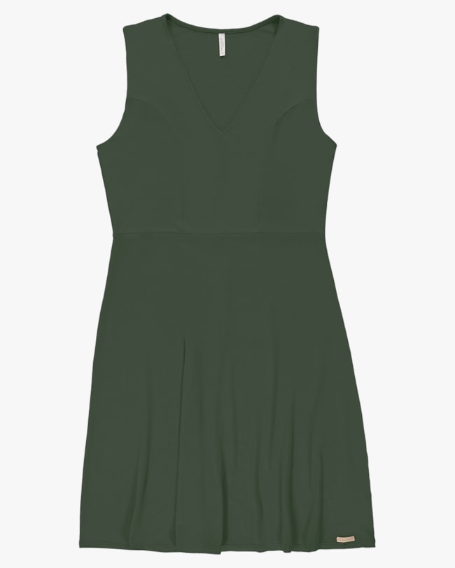 Vestido Curto Plus Size com Decote V - Cereja Rosa - Basílico P-4cd795bc-4aa1-4a4d-86f4-9183fa0ace8a