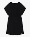 Vestido Curto Plus Size em Viscose Canelada - Cereja Rosa - Preto-671af714-be67-4ccf-9928-7a0746fb93fc