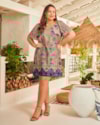 Vestido Curto Plus Size Estampado com Manga Bufante - Cereja Rosa - Toffee-6f00a915-a402-4b6b-a101-3115211db700