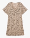 Vestido Curto Plus Size Estampado em Viscose Linho - Cereja Rosa - Macchiato-a630de13-6925-4ce4-b502-ed9da7b59b1b
