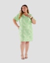Vestido Curto Plus Size Estampado em Viscose Linho - Cereja Rosa - Mint-3b54567d-02a8-40ca-b16d-c78578e8727b