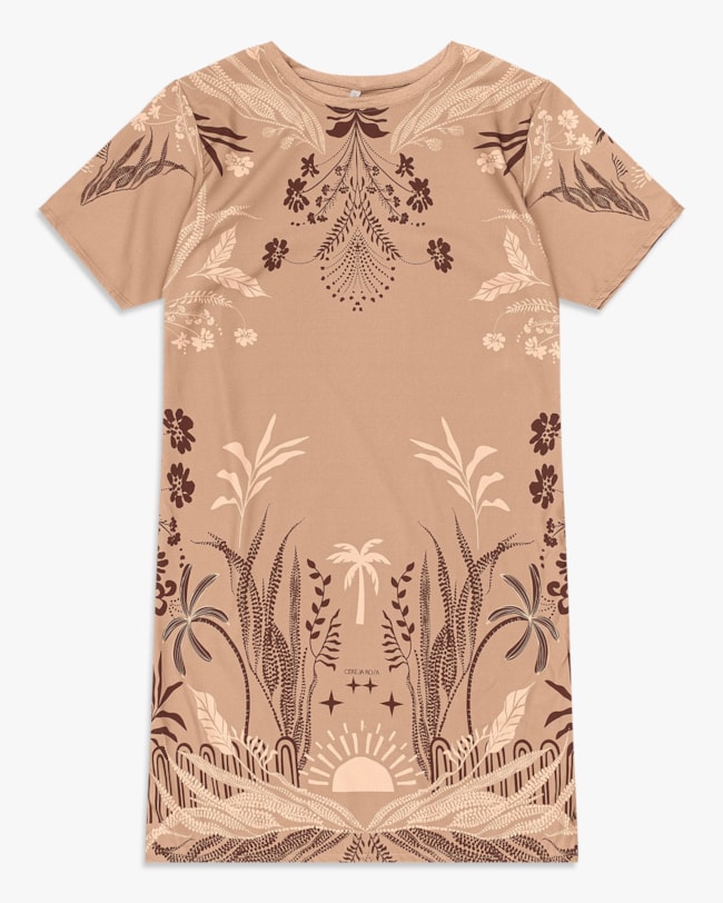 Vestido Estampado Manga Curta - Cereja Rosa - Toffee-GG-df672ca9-4beb-4f40-bbbe-5b153792beae