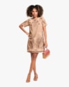Vestido Estampado Manga Curta - Cereja Rosa - Toffee-GG-3f785162-0bfa-4115-9cf8-cc008f12d323