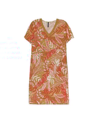 Vestido Feminino Cereja Rosa Estampado