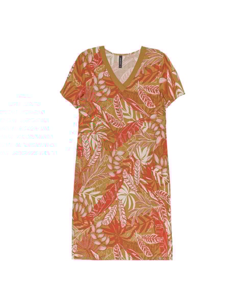 Vestido Feminino Cereja Rosa Estampado