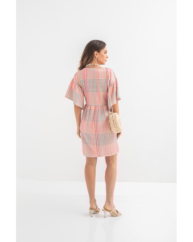 Vestido Feminino Cereja Rosa Mãe e Filha-e5d8477a-ea96-468d-abb5-392593234311