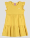 Vestido Infantil com Babados em Malha Kely Kety Amarelo-33ce7388-8a7a-4280-bdb3-9f15c1140ac7