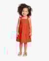 Vestido Infantil com Babados em Malha Laise - Kely Kety - Sweet Coral-442cfeab-b3f4-40c7-b3e2-fc2ce68b5cf8