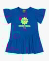 Vestido Infantil com Babados Estampa Sol - Kely kety - Azul-821eedc6-b364-4de4-87ba-1be0e5b1a6ed