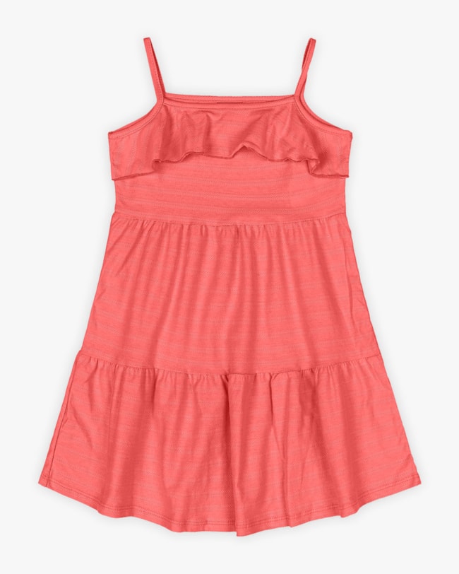 Vestido Infantil com Babados - Kely Kety - Lagosta-31b11341-fb64-4428-941a-b6fda34300a4