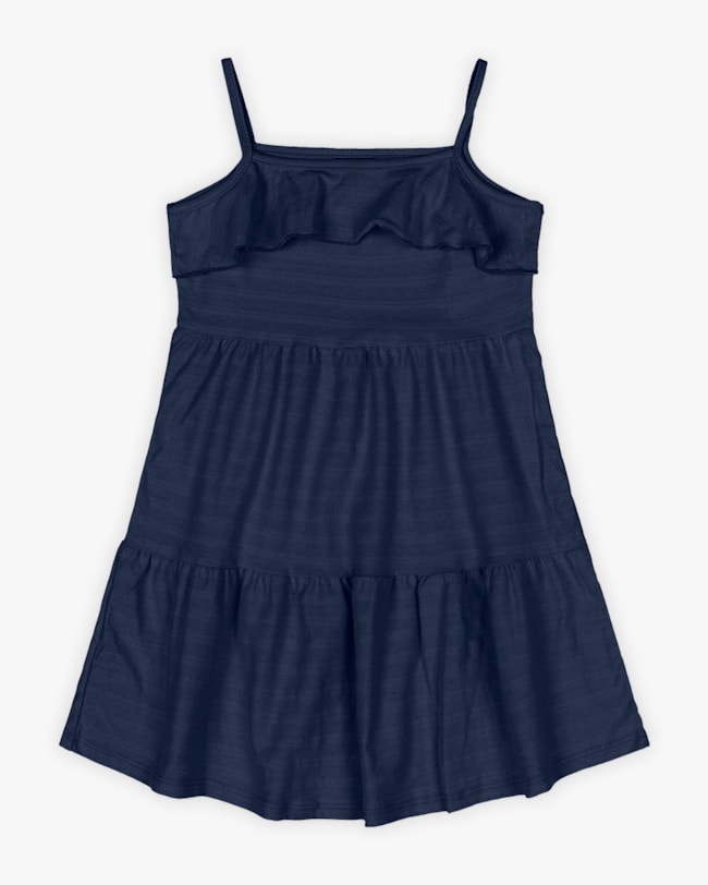 Vestido Infantil com Babados - Kely Kety - Oxford-abbd30b2-34be-4f4a-bccb-58578eb8fca9