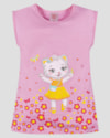 Vestido Infantil com Estampa de Gatinha Kely Kety Rosa-a3bb356d-fcbb-4ce7-9930-95c8ee65f13d