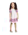 Vestido Infantil com Estampa Floral e Mangas Bufantes - Kely Kety - Natural-b61bea9f-9560-4548-b108-633b41f7b231