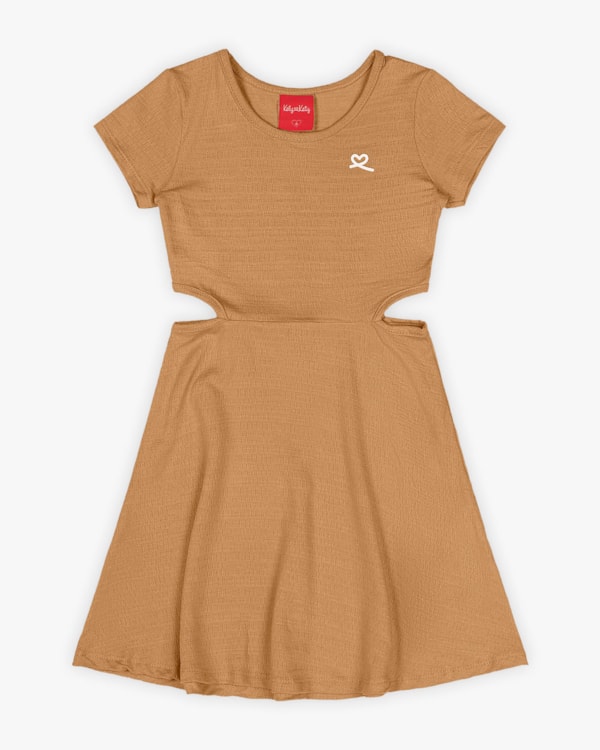 Vestido Infantil com Recorte Cut Out - Kely Kety - Capim Dourado