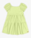 Vestido Infantil em Algodão com Babados - Kely Kety - Matcha-17f36ff2-8a6b-4662-8f89-86b7449fbbc4