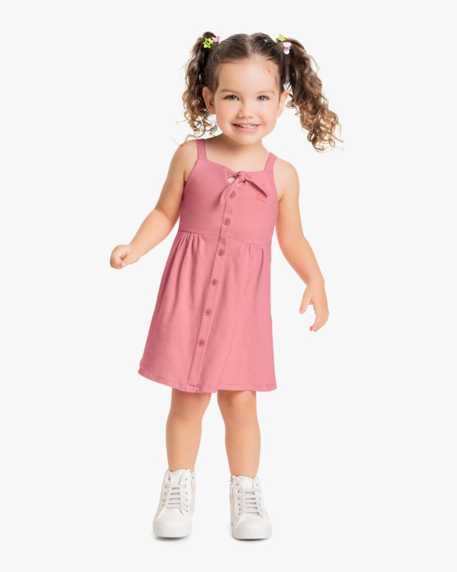 Vestido Infantil em Cotton com Amarração - Kely Kety - Bala de Goma-b75ae4eb-5e1e-444b-89f1-006c54c05e63