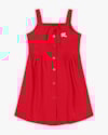 Vestido Infantil em Cotton com Amarração - Kely Kety - Tomato-828e1cef-6213-41a1-9931-4b33a313202e
