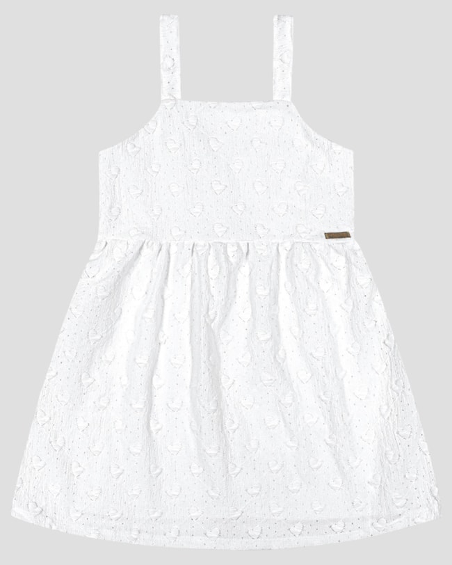 Vestido Infantil em Malha Laise com Coração Kely Kety Branco-25b53a09-36e5-447f-afb2-0088ceb058bd