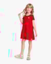 Vestido Infantil em Malha Texturizada com Babados - Kely Kety - Tomato-e2ddb77d-ddad-4286-9024-573780b5b72a