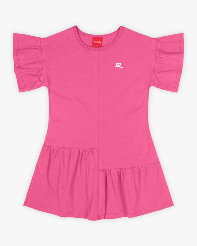 Vestido Infantil em Meia Malha com Babados - Kely Kety - Blossom-e39532cf-21a8-4148-a597-7005aba1b974