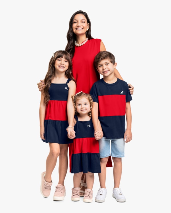 Vestido Infantil em Meia Malha com Babados - Kely Kety - Oxford