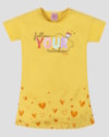 Vestido Infantil em Meia Malha com Estampa Kely Kety Amarelo-9777cb95-efb1-470f-a07b-6ffdb0ce0f1a