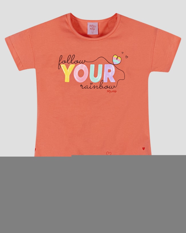 Vestido Infantil em Meia Malha com Estampa Kely Kety Laranja-f6d7e1e2-6743-49c5-9f44-0dda5ab98bdb