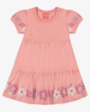 Vestido Infantil em Meia Malha com Estampa Relevo - Kely Kety - Rosa-04ce2999-0eb2-4a7c-b2b4-48a765868a16