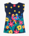 Vestido Infantil em Meia Malha Estampa Arraras - Kely Kety - Oxford-24bf6334-eb97-428a-8d05-913ee3af2f0b