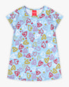 Vestido Infantil em Meia Malha Estampa Corações - Kely Kety - Azul-52a5d73f-3592-478e-bdea-49fad90b998a