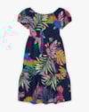 Vestido Infantil em Meia Malha Estampa Tropical - Kely Kety - Oxford-37c6eb13-3a92-49d0-8a6e-f27a9d1a4d91