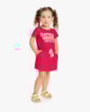 Vestido Infantil em Moletinho com Bolsos - Kely Kety - Cherry-615243a1-9403-4c3c-bb76-f9e0317842b5