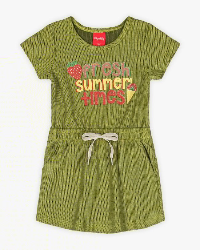 Vestido Infantil em Moletinho com Bolsos - Kely Kety - Oliveira-f81e8ed6-f4f7-497a-b210-ef864fb7733c