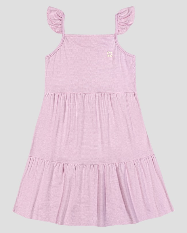 Vestido Infantil em Viscose com Babados Kely Kety Rosa-ee927caa-eea2-4d1b-9a72-c315483c9017