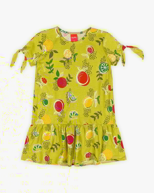 Vestido Infantil Estampa Frutas- Kely Kety - Aspargos