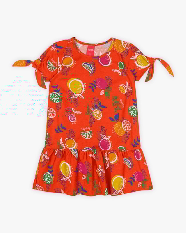 Vestido Infantil Estampa Frutas- Kely Kety - Carrot-4565cbaf-7d12-4e89-88be-bccbb0bbee5f